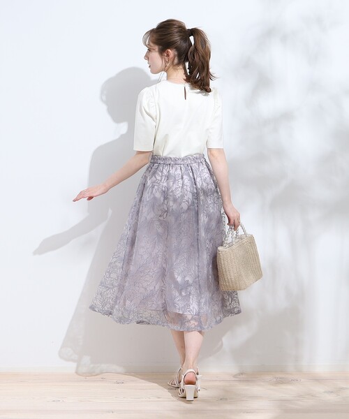 couture brooch（クチュールブローチ）の「◆【ネックレス要らずで華やか。】フェイクパールネックカットソー（Tシャツ/カットソー・レディース・オレンジ/アイボリー/ブラック・38/40/42/36）」の12枚目の写真