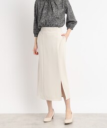 DRESKIP | 【着やせ見えシルエット】ポンチサイドスリット ナロースカート(スカート)