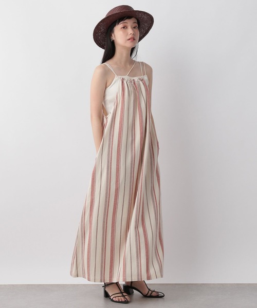 LOWRYS FARM（ローリーズファーム）の「マルチストライプワンピース　 704164（ワンピース・レディース・ブラウン/アイボリー・FREE）」の9枚目の写真