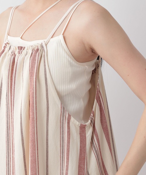 LOWRYS FARM（ローリーズファーム）の「マルチストライプワンピース　 704164（ワンピース・レディース・ブラウン/アイボリー・FREE）」の15枚目の写真