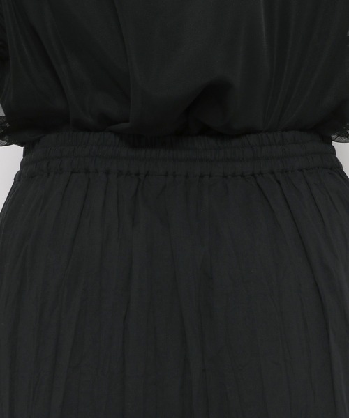 LEPSIM（レプシィム）の「クリンクルティアードスカート　178133（スカート・レディース・グリーン/オフホワイト/ブラック・FREE）」の9枚目の写真