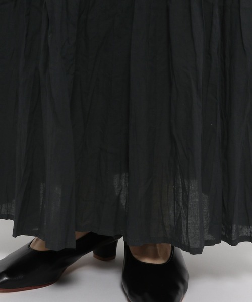 LEPSIM（レプシィム）の「クリンクルティアードスカート　178133（スカート・レディース・グリーン/オフホワイト/ブラック・FREE）」の5枚目の写真