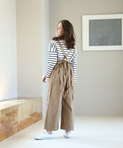 aity(アイティ)の「サイドビッグポケットサロペットパンツ(サロペット/オーバーオール・レディース・ベージュ/カーキ/ブラック・M)」の7枚目の写真