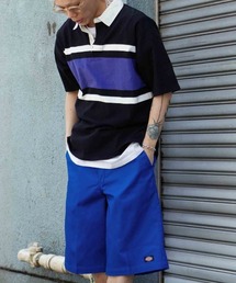 NO NEED（ノーニード）の「ＵＳＡコットンパネルボーダーラガーシャツ（ポロシャツ）」