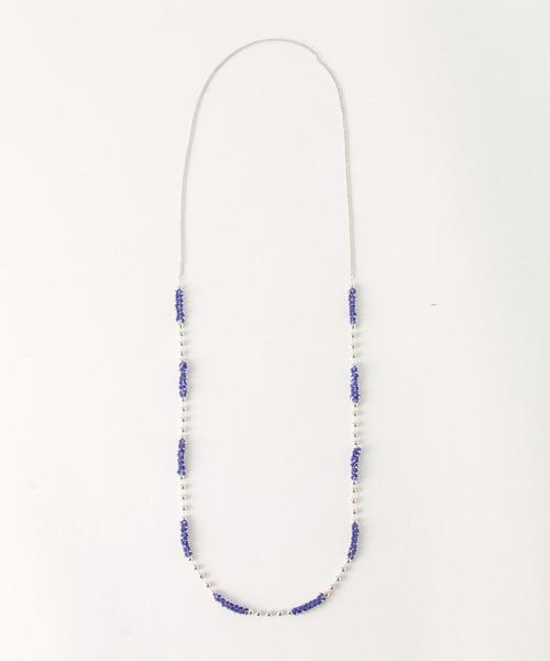 UNITED ARROWS（ユナイテッドアローズ）の「UAW BEADS&CHAIN ネックレス◆（ネックレス・レディース・ホワイト/ライトピンク/ターコイズブルー/ネイビー・フリー）」の3枚目の写真