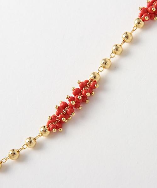 UNITED ARROWS（ユナイテッドアローズ）の「UAW BEADS&CHAIN ネックレス◆（ネックレス・レディース・ホワイト/ライトピンク/ターコイズブルー/ネイビー・フリー）」の6枚目の写真