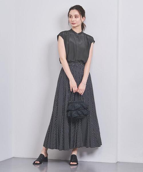 【新品】UNITED ARROWS＊たっぷりギャザーとドラマチックな立体ブラウス タフタ ボリュームギャザー ブラウス