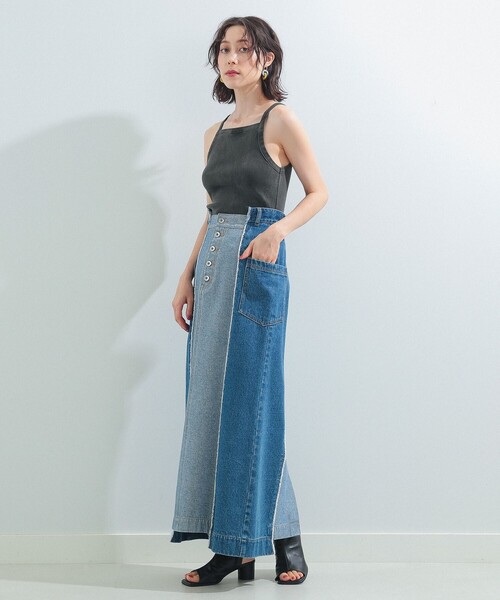 Ray BEAMS（レイビームス）の「Ray BEAMS High Basic / スクエアネック キャミソール（Tシャツ/カットソー・レディース・チャコールグレー/ダークブラウン/ベージュ・ONE SIZE）」の4枚目の写真