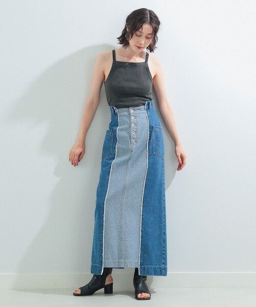 Ray BEAMS（レイビームス）の「Ray BEAMS High Basic / スクエアネック キャミソール（Tシャツ/カットソー・レディース・チャコールグレー/ダークブラウン/ベージュ・ONE SIZE）」の5枚目の写真