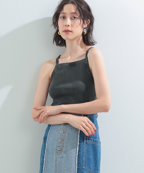 Ray BEAMS（レイビームス）の「Ray BEAMS High Basic / スクエアネック キャミソール（Tシャツ/カットソー・レディース・チャコールグレー/ダークブラウン/ベージュ・ONE SIZE）」の7枚目の写真