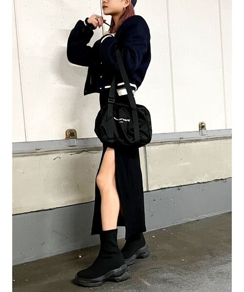 GYDA(ジェイダ)の「【WEB限定】【TINY低身長さん向け】DEEPスリットテレコロングワンピース(ワンピース・レディース・ブラック/グレー/ブルー・FREE)」の6枚目の写真