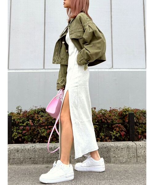 GYDA(ジェイダ)の「【WEB限定】【TINY低身長さん向け】DEEPスリットテレコロングワンピース(ワンピース・レディース・ブラック/グレー/ブルー・FREE)」の18枚目の写真