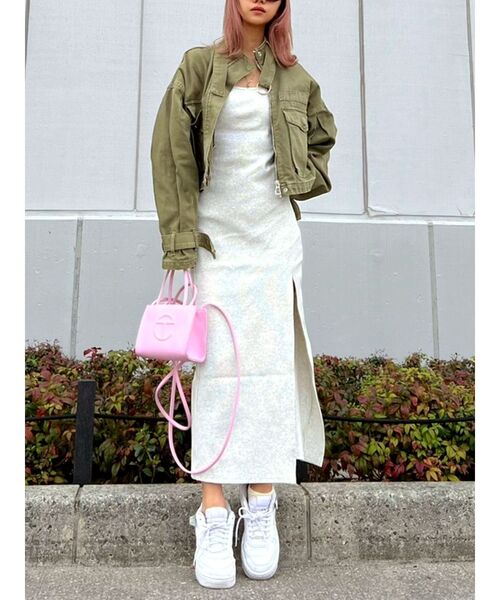 GYDA(ジェイダ)の「【WEB限定】【TINY低身長さん向け】DEEPスリットテレコロングワンピース(ワンピース・レディース・ブラック/グレー/ブルー・FREE)」の19枚目の写真