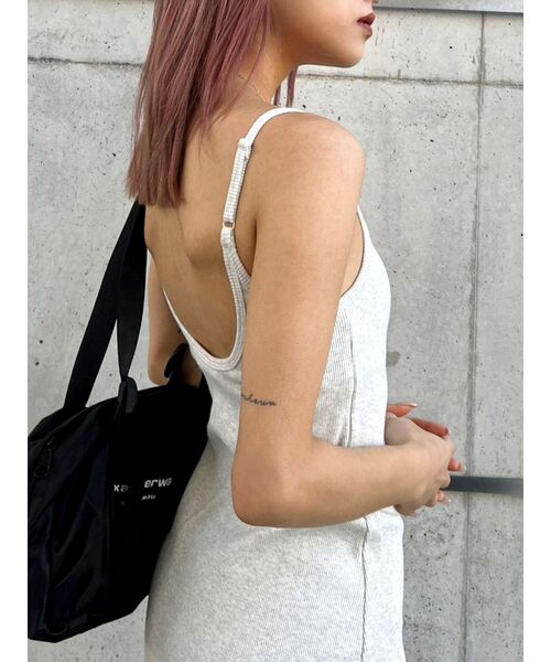 GYDA(ジェイダ)の「【WEB限定】【TINY低身長さん向け】DEEPスリットテレコロングワンピース(ワンピース・レディース・ブラック/グレー/ブルー・FREE)」の20枚目の写真