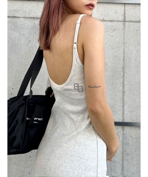 GYDA(ジェイダ)の「【WEB限定】【TINY低身長さん向け】DEEPスリットテレコロングワンピース(ワンピース・レディース・ブラック/グレー/ブルー・FREE)」の21枚目の写真