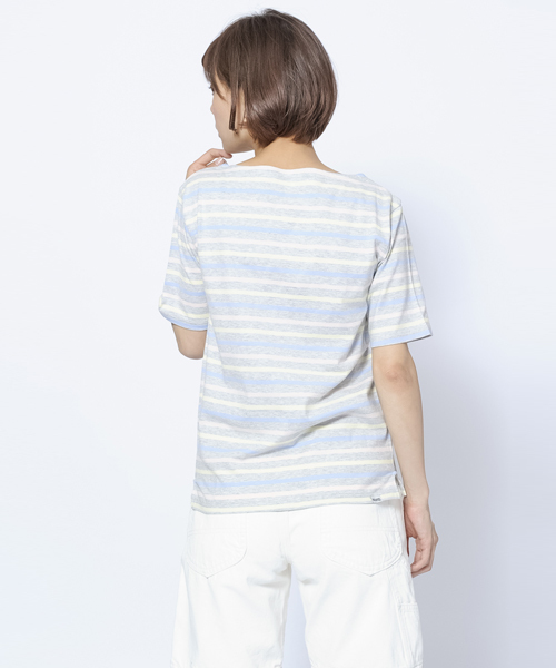 MILKFED.(ミルクフェド)の「S/S STRIPED TOP(Tシャツ/カットソー・レディース・ホワイト/ライトパープル/ライトブルー・SMALL/MEDIUM)」の5枚目の写真