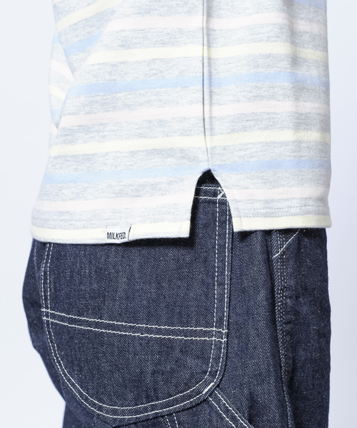 MILKFED.(ミルクフェド)の「S/S STRIPED TOP(Tシャツ/カットソー・レディース・ホワイト/ライトパープル/ライトブルー・SMALL/MEDIUM)」の7枚目の写真