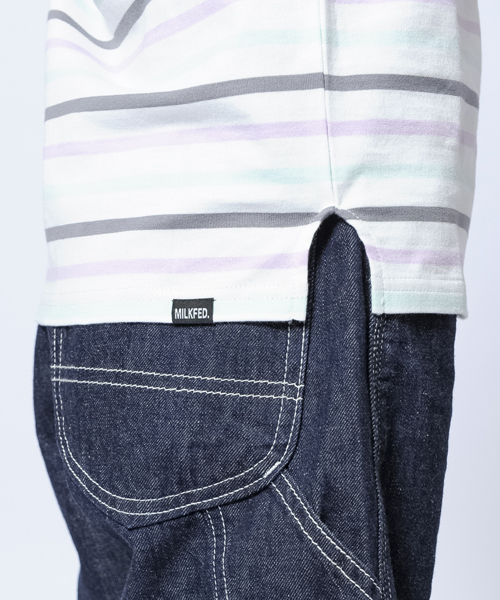 MILKFED.(ミルクフェド)の「S/S STRIPED TOP(Tシャツ/カットソー・レディース・ホワイト/ライトパープル/ライトブルー・SMALL/MEDIUM)」の8枚目の写真