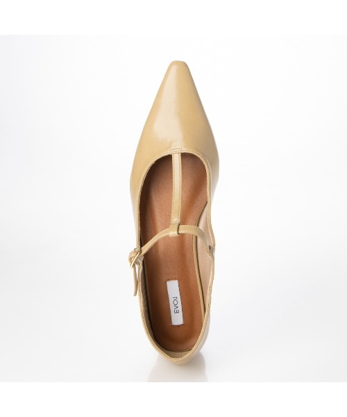 EVOL（イーボル）の「【EVOL】Tストラップ3cmヒールポインテッドパンプス IV5186（パンプス・レディース・ブラック/ベージュ/ゴールド・22.0cm/22.5cm/23.0cm/23.5cm/24.0cm/24.5cm/25.0cm）」の19枚目の写真