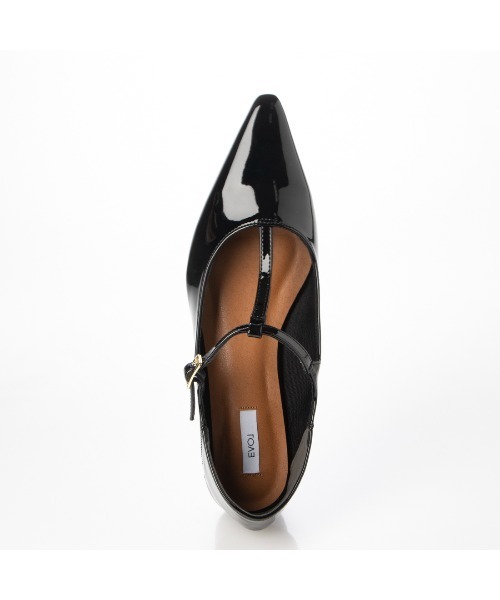 EVOL（イーボル）の「【EVOL】Tストラップ3cmヒールポインテッドパンプス IV5186（パンプス・レディース・ブラック/ベージュ/ゴールド・22.0cm/22.5cm/23.0cm/23.5cm/24.0cm/24.5cm/25.0cm）」の9枚目の写真