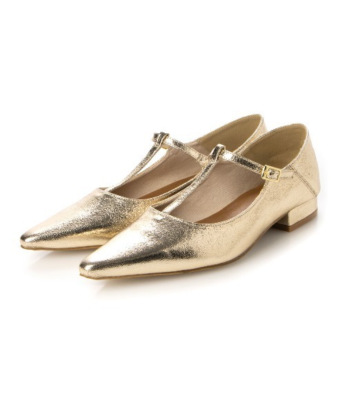 EVOL（イーボル）の「【EVOL】Tストラップ3cmヒールポインテッドパンプス IV5186（パンプス・レディース・ブラック/ベージュ/ゴールド・22.0cm/22.5cm/23.0cm/23.5cm/24.0cm/24.5cm/25.0cm）」の5枚目の写真