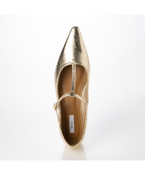 EVOL（イーボル）の「【EVOL】Tストラップ3cmヒールポインテッドパンプス IV5186（パンプス・レディース・ブラック/ベージュ/ゴールド・22.0cm/22.5cm/23.0cm/23.5cm/24.0cm/24.5cm/25.0cm）」の15枚目の写真