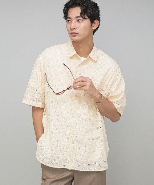 NANO universe（ナノユニバース）の「LB.04/総柄刺繍シャツ 半袖