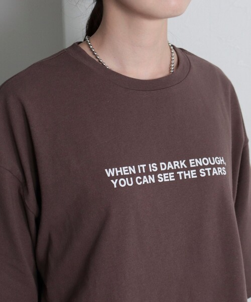 fredy emue(フレディエミュ)の「ちびロゴ5分袖Tシャツ(Tシャツ/カットソー・レディース・チャコールグレー/オフホワイト/ブラウン・38)」の15枚目の写真