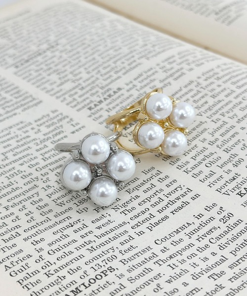 apres jour（アプレジュール）の「【apres jour×ARIAZ】パールデザインボウタイスカーフリング（ストール/ショール・レディース・シルバー/ゴールド・FREE）」の3枚目の写真