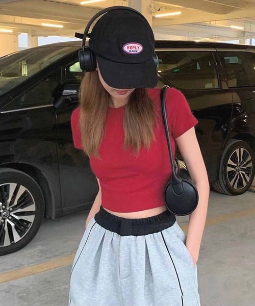 NANEA（ナネア）の「クロップド丈ミニT（Tシャツ/カットソー・レディース・ホワイト/ワインレッド/ブラック・フリー）」の17枚目の写真