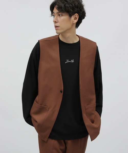 LAKOLE(ラコレ)の「ウールライクPEジレ / 966761(ベスト・メンズ・ブラウン/グレー/ブラック・MEDIUM/LARGE)」の3枚目の写真