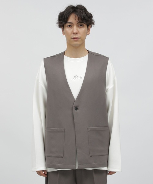 LAKOLE(ラコレ)の「ウールライクPEジレ / 966761(ベスト・メンズ・ブラウン/グレー/ブラック・MEDIUM/LARGE)」の7枚目の写真