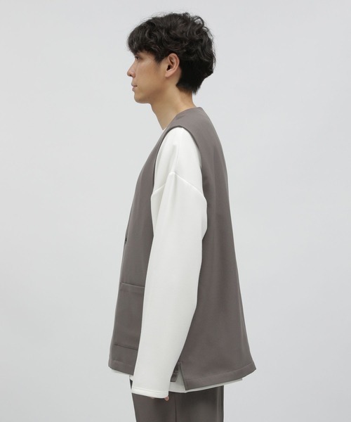 LAKOLE(ラコレ)の「ウールライクPEジレ / 966761(ベスト・メンズ・ブラウン/グレー/ブラック・MEDIUM/LARGE)」の8枚目の写真