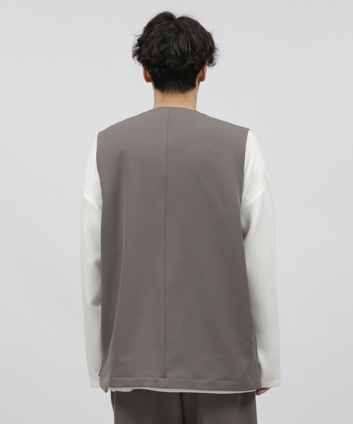 LAKOLE(ラコレ)の「ウールライクPEジレ / 966761(ベスト・メンズ・ブラウン/グレー/ブラック・MEDIUM/LARGE)」の9枚目の写真
