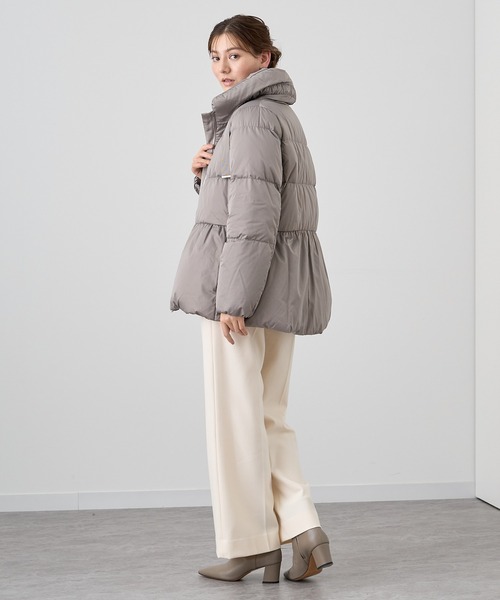 【セール】ソロサテンペプラムダウンコート（ダウンジャケット/コート）｜ANAYI（アナイ）