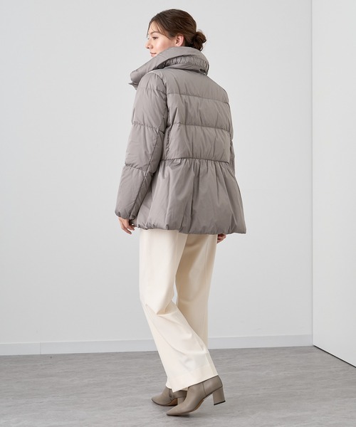 【セール】ソロサテンペプラムダウンコート（ダウンジャケット/コート）｜ANAYI（アナイ）