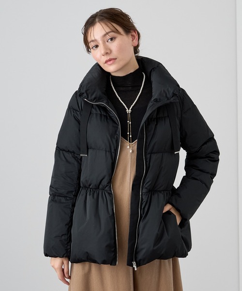 【セール】ソロサテンペプラムダウンコート（ダウンジャケット/コート）｜ANAYI（アナイ）