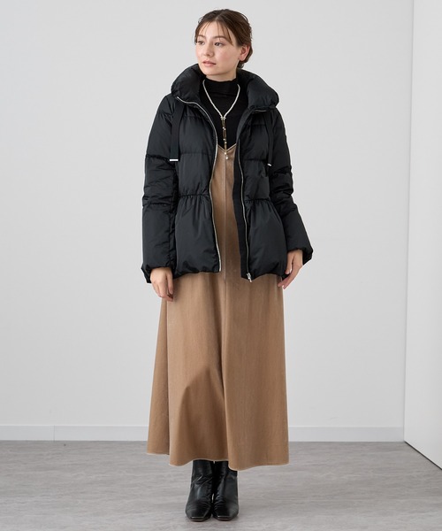 【セール】ソロサテンペプラムダウンコート（ダウンジャケット/コート）｜ANAYI（アナイ）