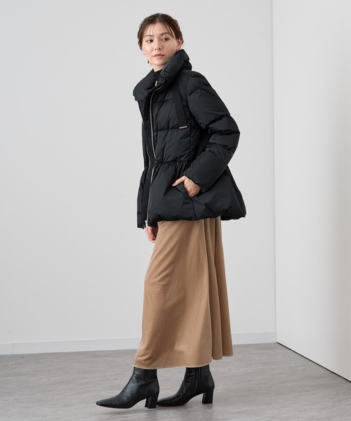 【セール】ソロサテンペプラムダウンコート（ダウンジャケット/コート）｜ANAYI（アナイ）