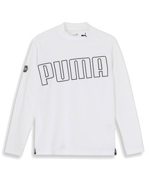 PUMA プーマ メンズ ゴルフ ストレッチ ビッグ プーマ ロゴ モックネック シャツ 長袖