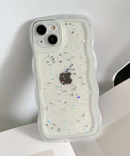 Mayree（メイリー）の「【float】キラキラ スパンコール ウェーブデザイン iPhoneケース【iPhoneシリーズ/各種機種対応】（スマホケース/カバー・レディース・ブラック/パープル/クリア/ブルー/ピンク・J/H/N/Q/V/A/G/I/F/O/U/P/T/C/B/W/D/E/iPhone 16 Pro/iPhone 15/iPhone 15 Pro/iPhone 16）」の5枚目の写真