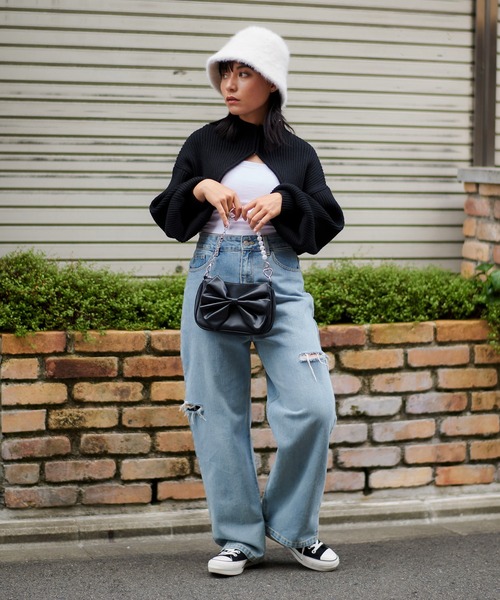 SPINNS（スピンズ）の「アンゴラバケットハット（ハット・レディース・ピンク/アイボリー/ベージュ/ブラック・ONESIZE）」の7枚目の写真