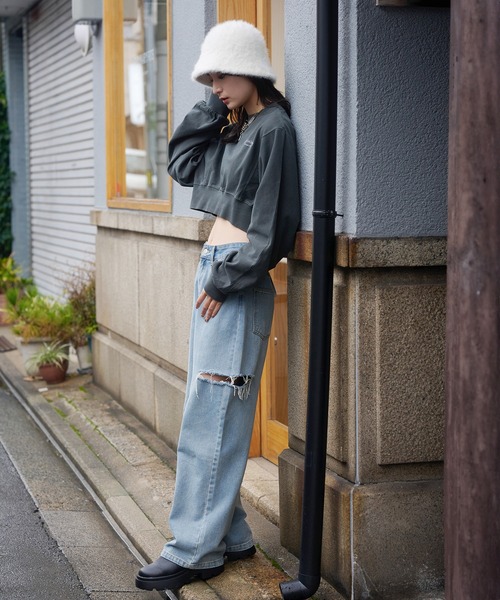 SPINNS（スピンズ）の「アンゴラバケットハット（ハット・レディース・ピンク/アイボリー/ベージュ/ブラック・ONESIZE）」の6枚目の写真