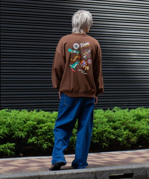 VISION STREET WEAR(ヴィジョンストリートウェア)の「【VISION STREET WEAR/ビジョンストリートウェア】 バックプリント バック刺繍 裏毛 クルーネック トレーナー スウェット(スウェット・メンズ・杢グレー/ブラック/ブルー/ブラウン・MEDIUM/LARGE/X-LARGE)」の22枚目の写真