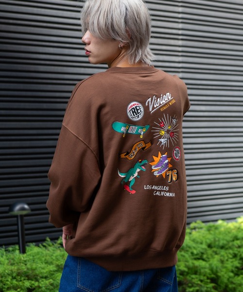 VISION STREET WEAR(ヴィジョンストリートウェア)の「【VISION STREET WEAR/ビジョンストリートウェア】 バックプリント バック刺繍 裏毛 クルーネック トレーナー スウェット(スウェット・メンズ・杢グレー/ブラック/ブルー/ブラウン・MEDIUM/LARGE/X-LARGE)」の19枚目の写真
