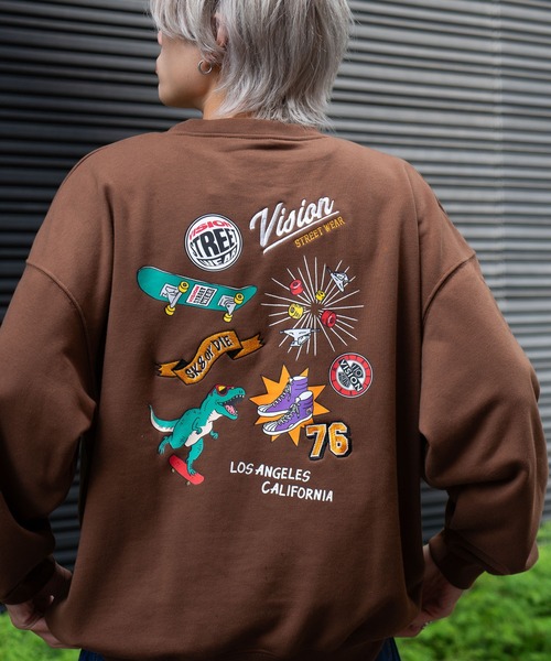 VISION STREET WEAR(ヴィジョンストリートウェア)の「【VISION STREET WEAR/ビジョンストリートウェア】 バックプリント バック刺繍 裏毛 クルーネック トレーナー スウェット(スウェット・メンズ・杢グレー/ブラック/ブルー/ブラウン・MEDIUM/LARGE/X-LARGE)」の17枚目の写真
