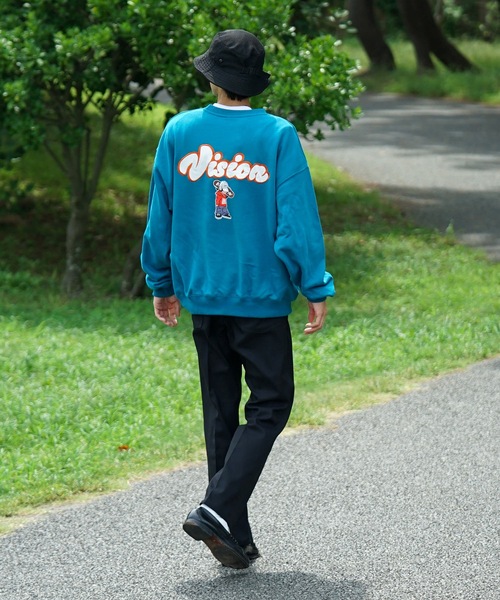 VISION STREET WEAR(ヴィジョンストリートウェア)の「【VISION STREET WEAR/ビジョンストリートウェア】 バックプリント バック刺繍 裏毛 クルーネック トレーナー スウェット(スウェット・メンズ・杢グレー/ブラック/ブルー/ブラウン・MEDIUM/LARGE/X-LARGE)」の14枚目の写真