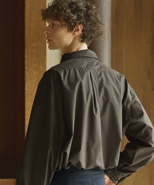 Bleme(ブレム)の「【販売中止】マルチカラーリラックス長袖ブロードシャツ(シャツ/ブラウス・メンズ・カーキ/ダークブラウン/ライトブルー/ベージュ・L/M/XL/S)」の6枚目の写真