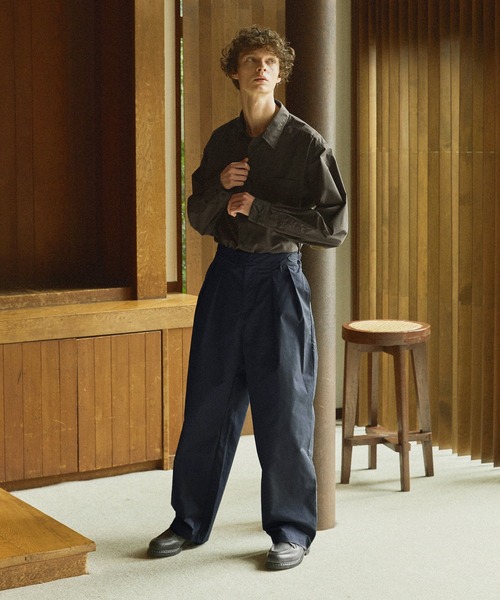 Bleme(ブレム)の「【販売中止】マルチカラーリラックス長袖ブロードシャツ(シャツ/ブラウス・メンズ・カーキ/ダークブラウン/ライトブルー/ベージュ・L/M/XL/S)」の11枚目の写真