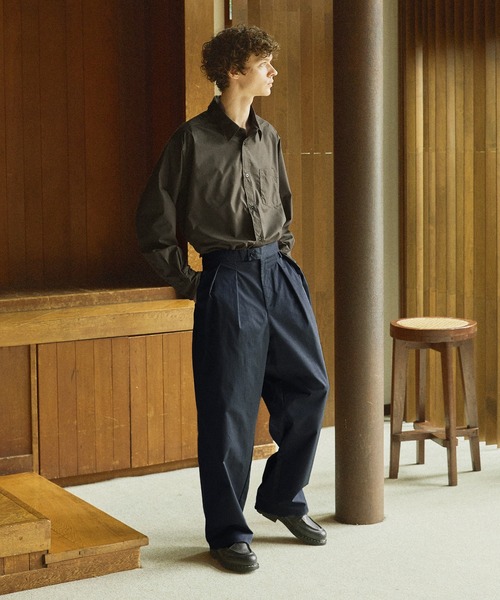 Bleme(ブレム)の「【販売中止】マルチカラーリラックス長袖ブロードシャツ(シャツ/ブラウス・メンズ・カーキ/ダークブラウン/ライトブルー/ベージュ・L/M/XL/S)」の12枚目の写真